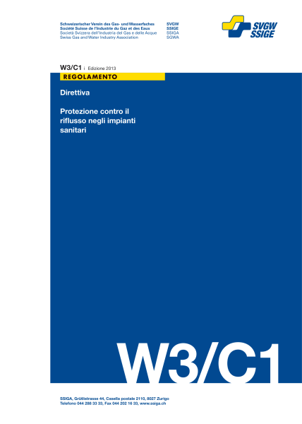 SSIGA-Direttiva W3 per gli impianti di acqua potabile   incl. supplementare C1, C2, C3 e C4 (Edizione stampata incluso E-Book)