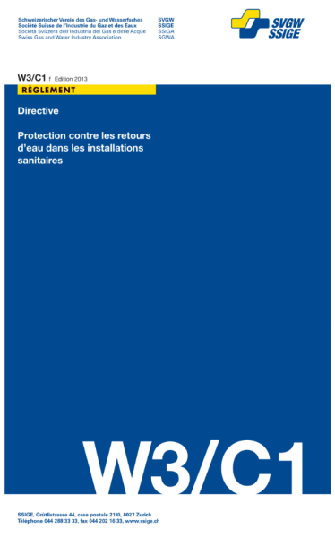Directive SSIGE W3 / Complément C4  Autocontrôle dans les installations d'eau potable des bâtiments