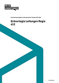 Erdverlegte Leitungen Regie NPK 412 (Buch gebunden)