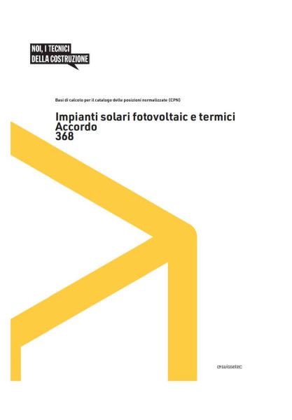 Impianti solari fotovoltaic e termici Accordo CPN 368 (Libro)