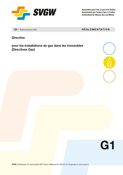 SVGW-Directive G1 pour les installations de gaz dans les immeubles (Directives Gaz)